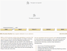 Tablet Screenshot of millsprecision.com